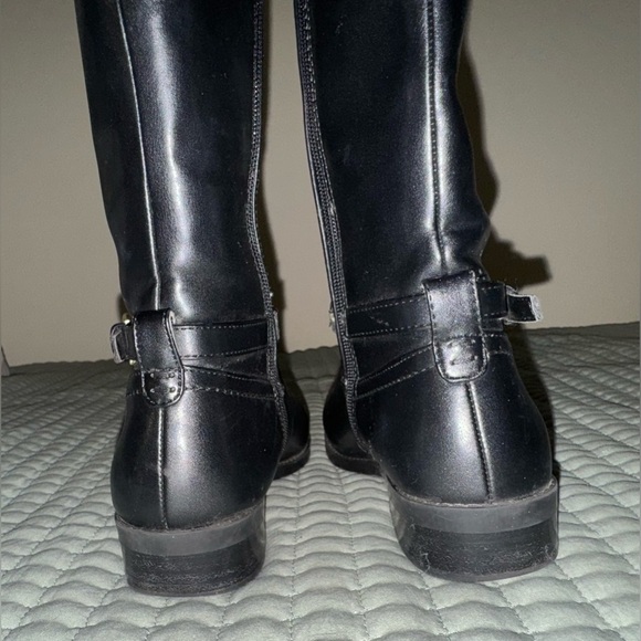 Tommy Hilfiger Drea2 black and brown side zip knee high riding boots size 7M GUC - Picture 7 of 12